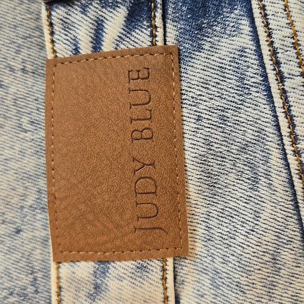 JUDY BLUE Wide Leg Acid Wash Jeans Sz 27 - Picture 5 of 8